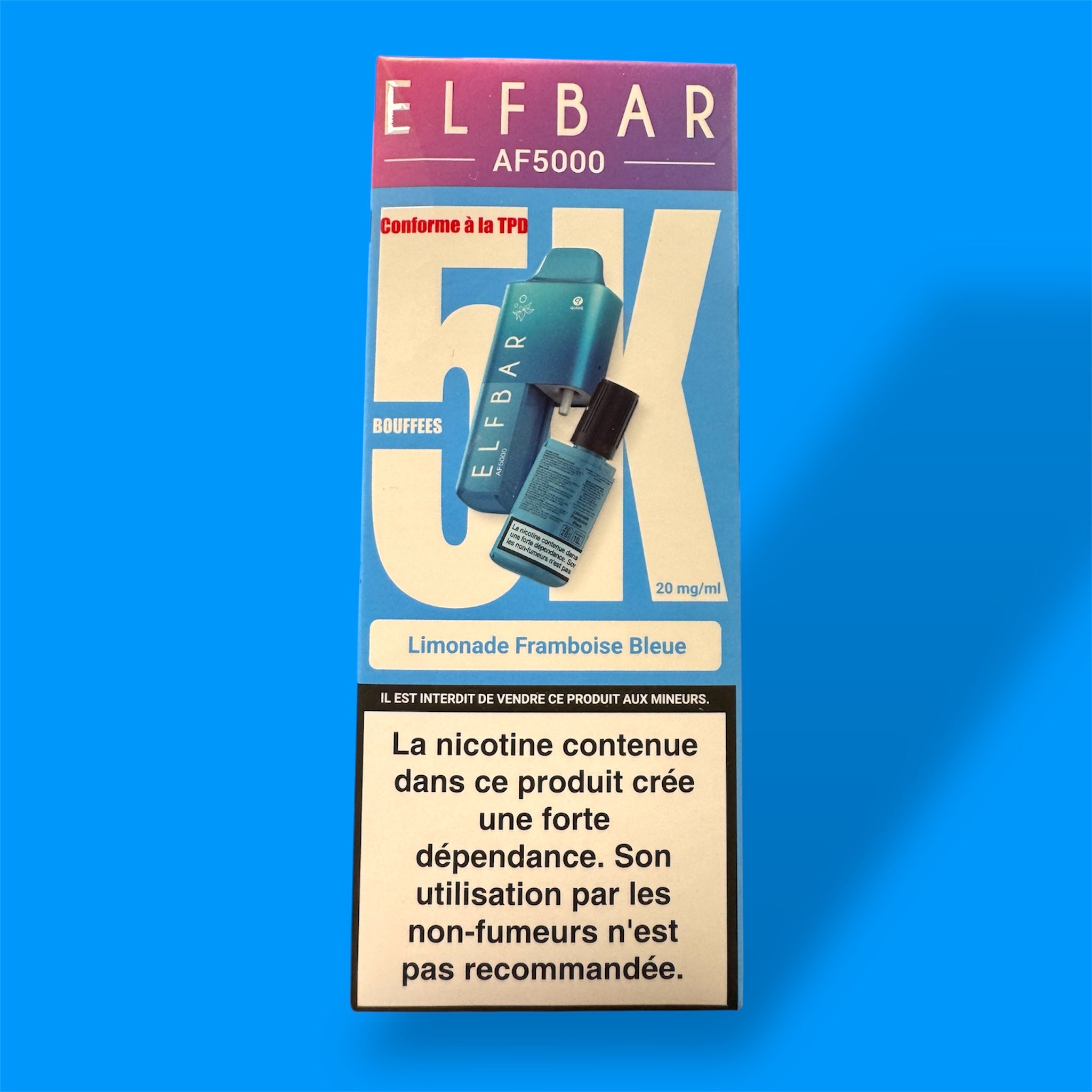 PUFF ELF BAR AF5000 LIMONADE FRAMBOISE BLEUE