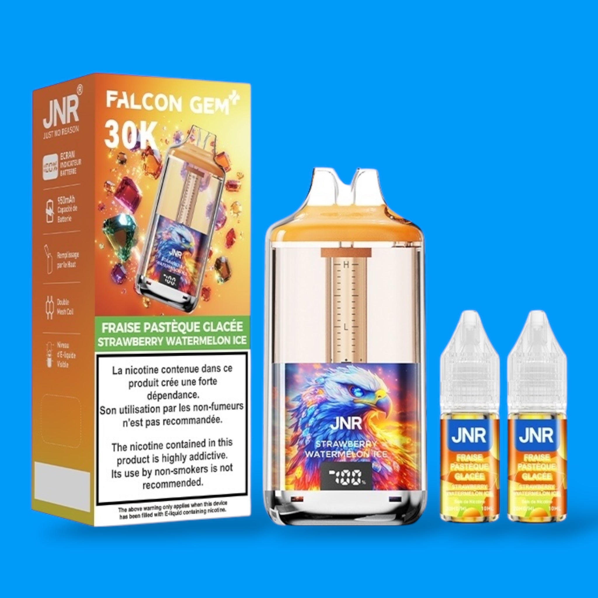 PUFF JNR 30K FRAISE PASTEQUE GLACÉE