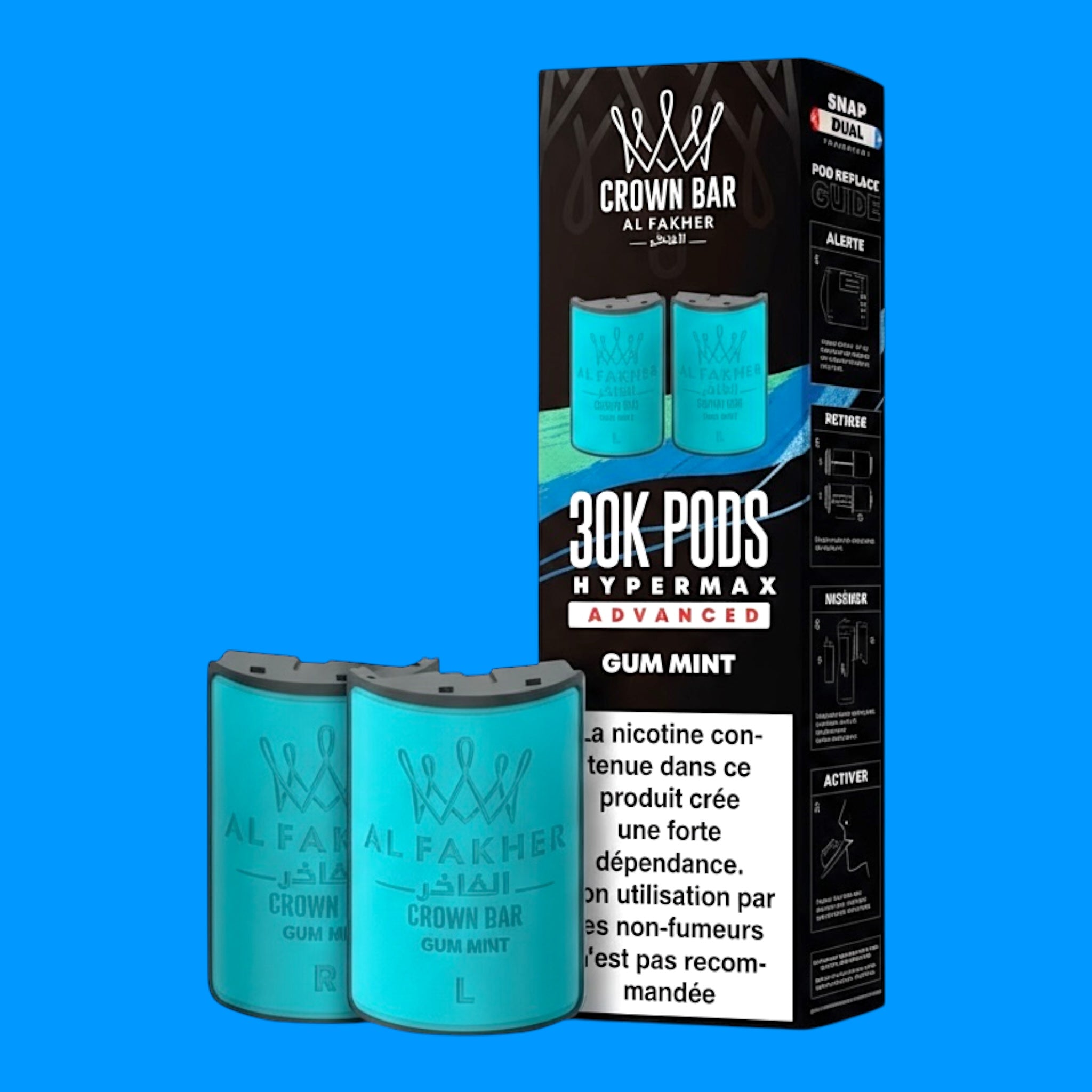 Cartouches Al Fakher 30k Hyper Max Crown Bar