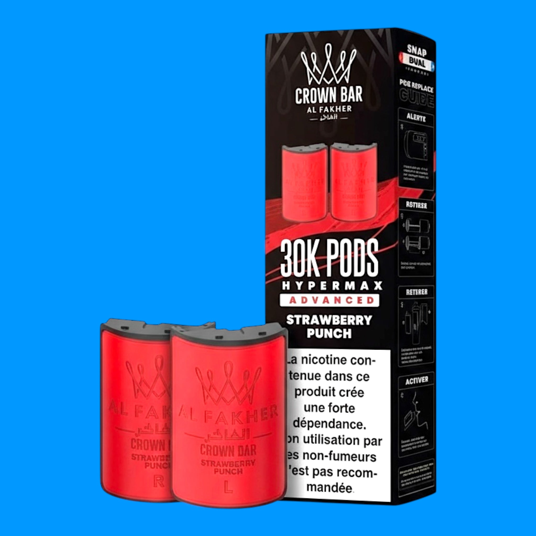 Cartouches Al Fakher 30k Hyper Max Crown Bar