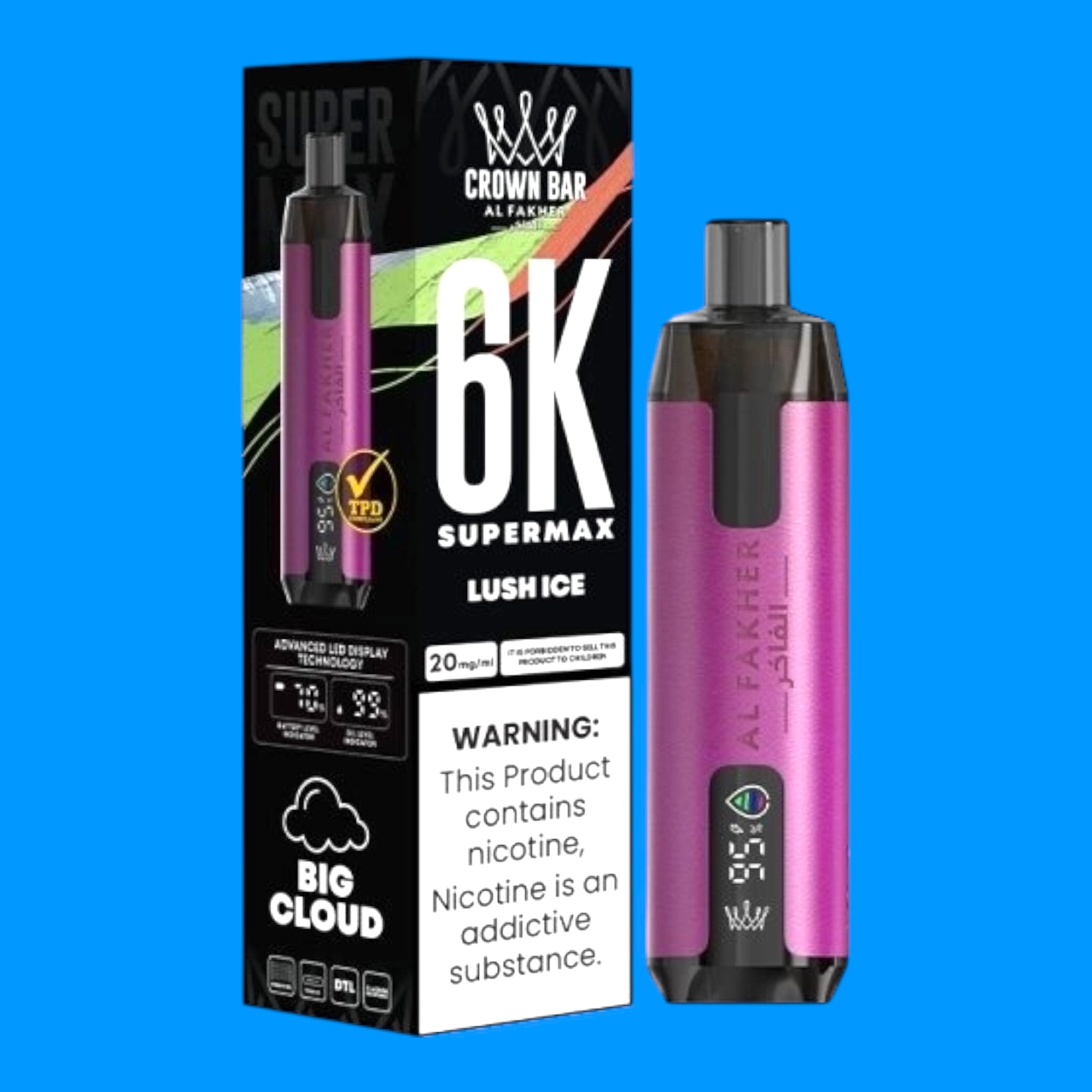 Puff AL FAKHER 6K SUPERMAX CROWN BAR