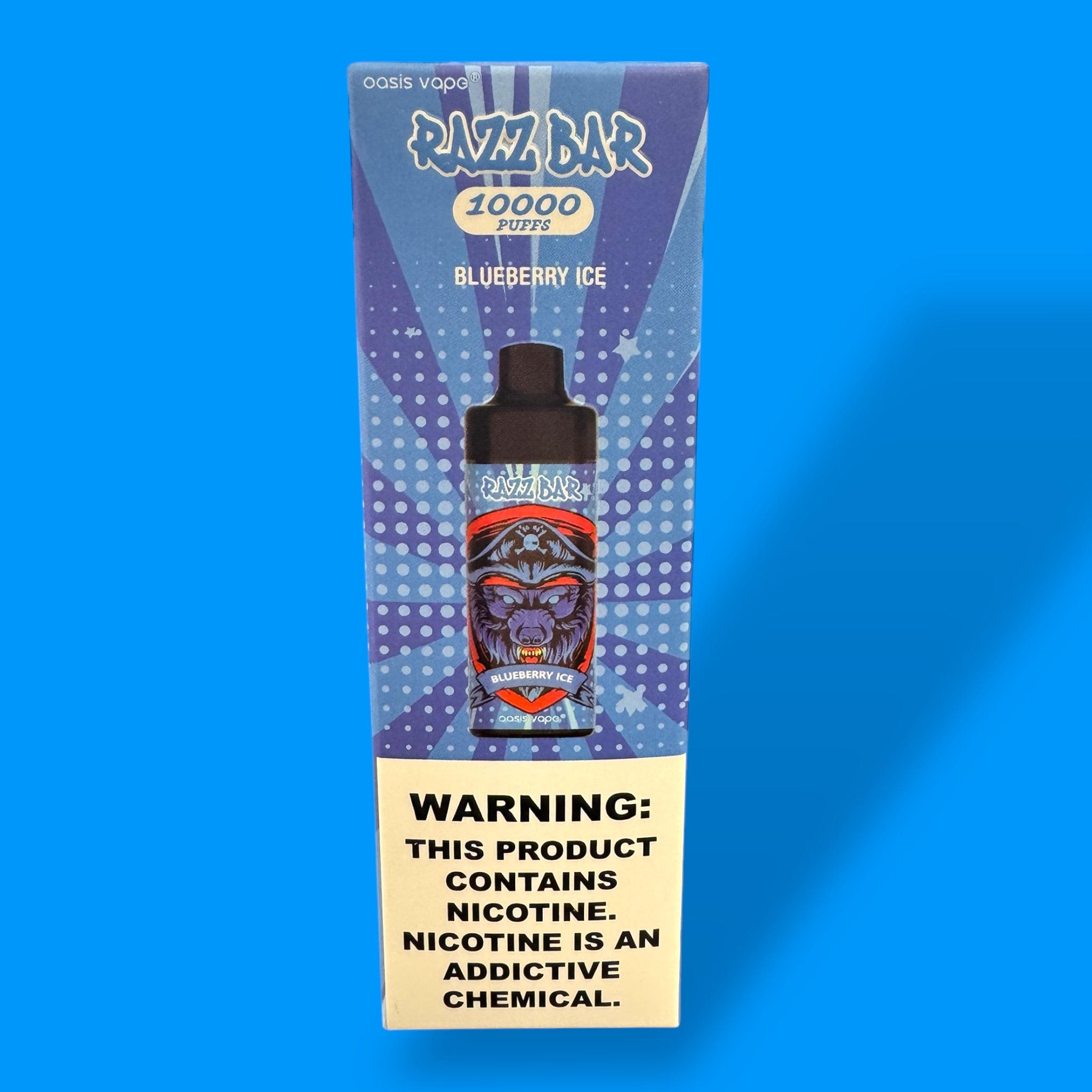 puff razzbar 10K blueberry ice