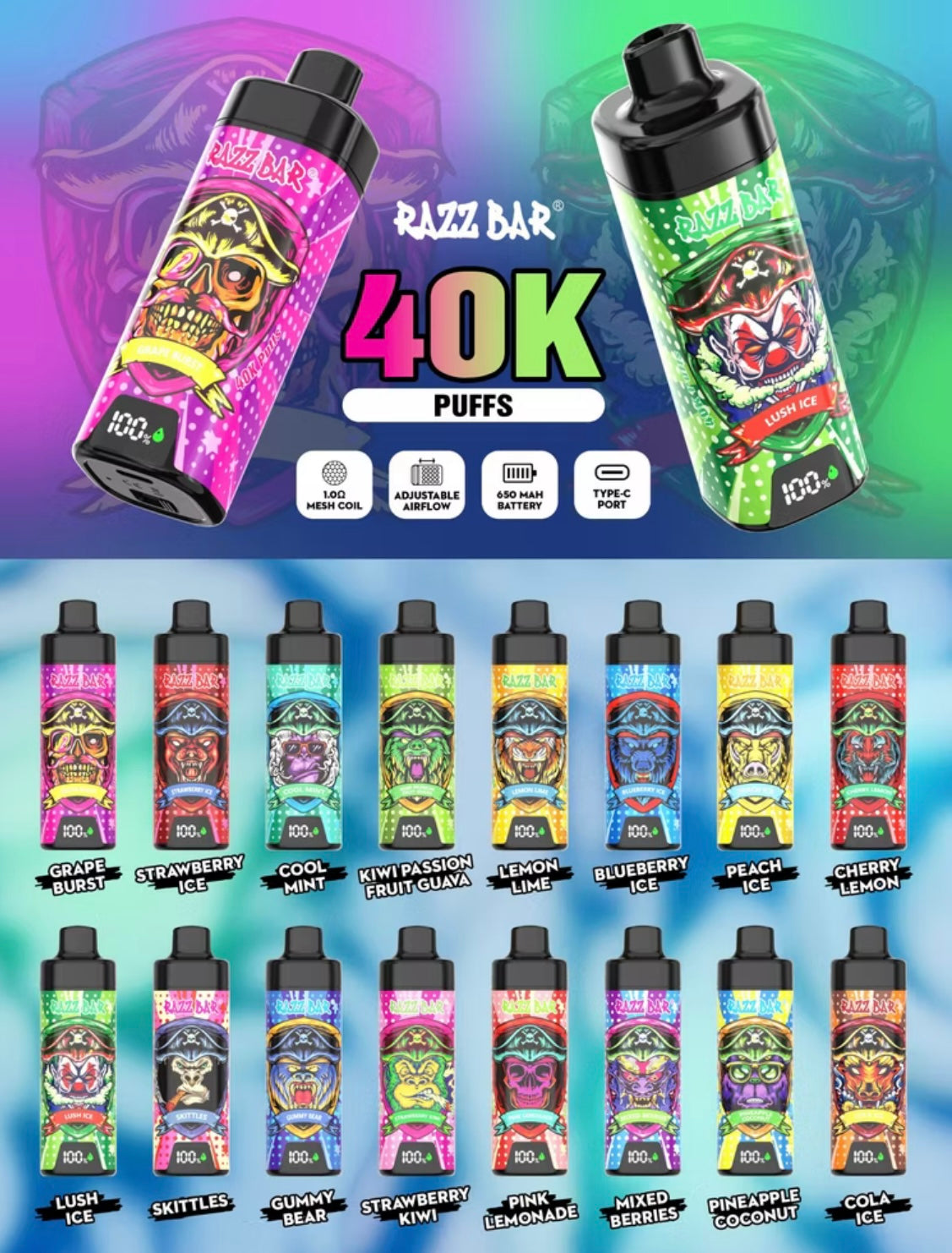 Puff RAZZ BAR 40K