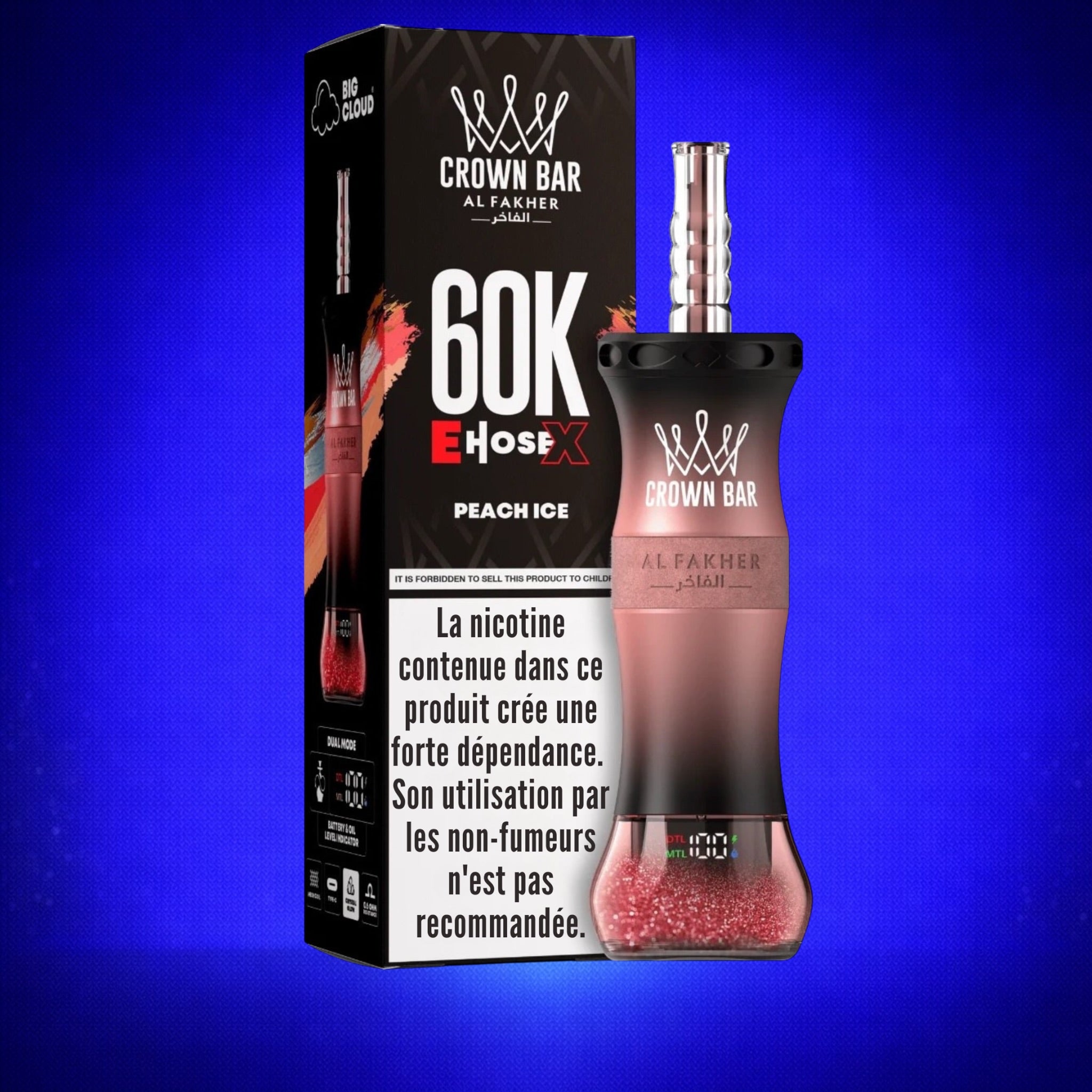 Al Fakher E-HoseX 60K | Vape chicha lectronique longue dure Al Fakher E-HoseX 60K | Vape chicha lectronique longue dure