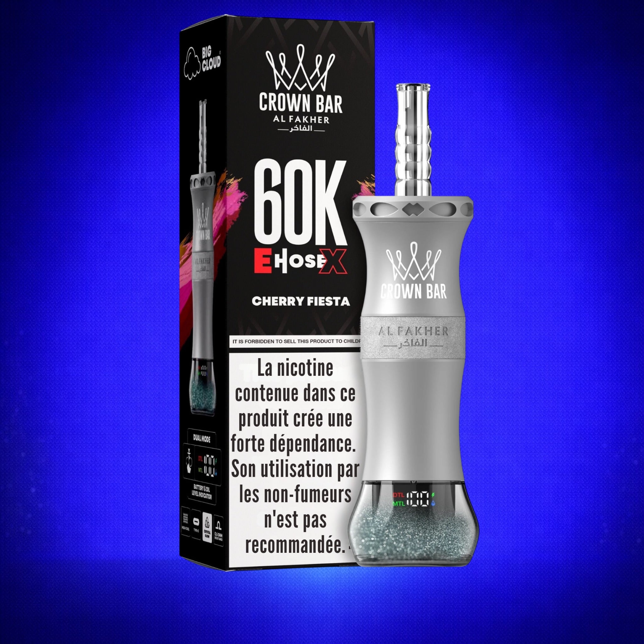 Al Fakher E-HoseX 60K | Vape chicha lectronique longue dure Al Fakher E-HoseX 60K | Vape chicha lectronique longue dure