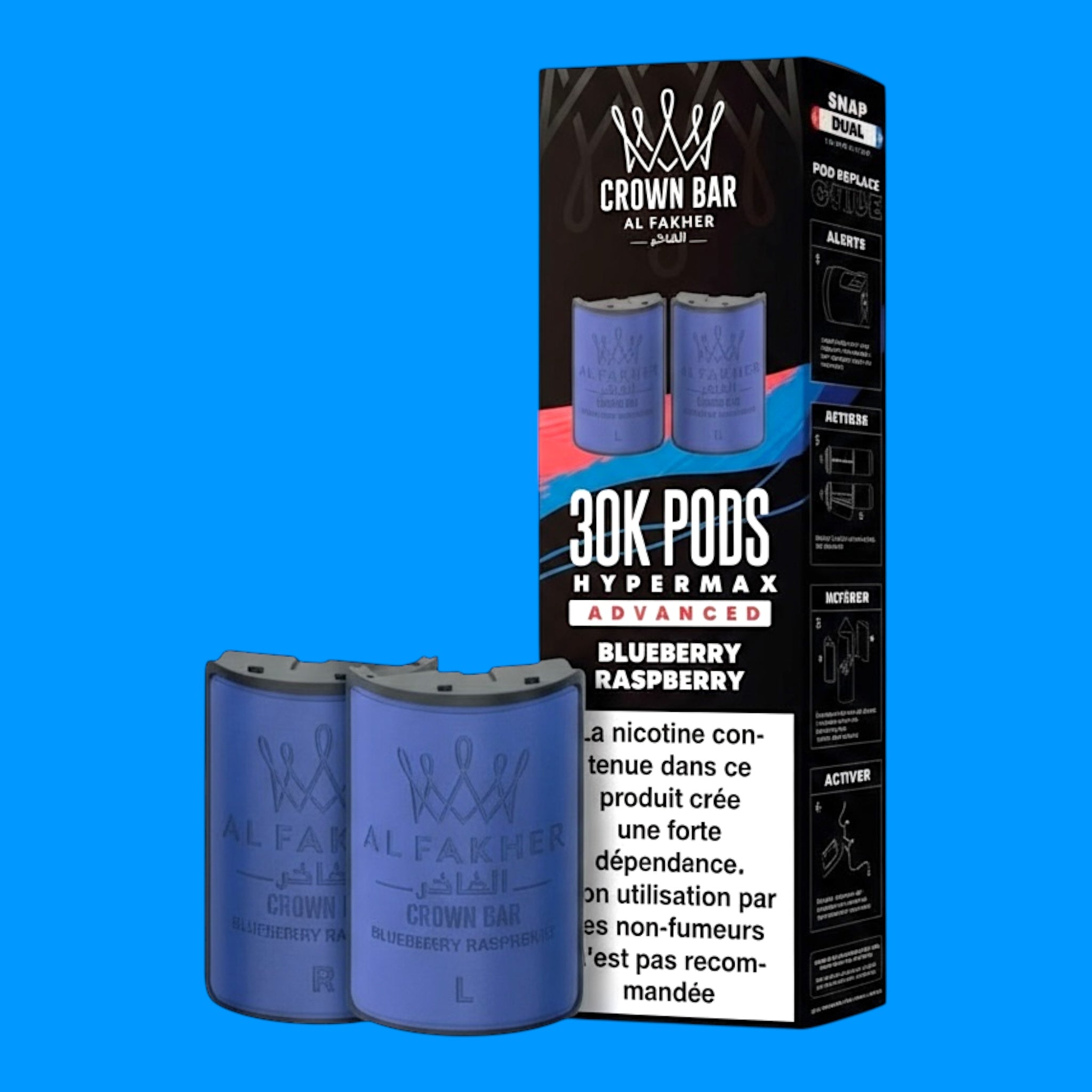 Cartouches Al Fakher 30k Hyper Max Crown Bar