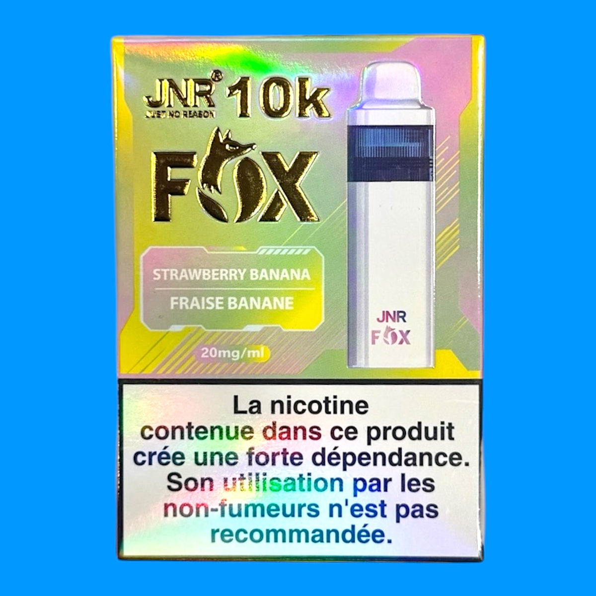 JNR FOX 10K Puff 10 000 bouffes rechargeable, 10 saveurs fruites JNR FOX 10K Puff 10 000 bouffes rechargeable, 10 saveurs fruites